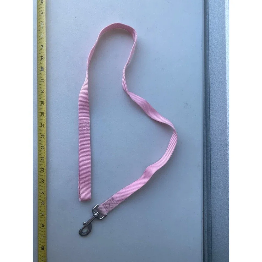 Pink Nylon Dog Leash 4 Foot Heavy Duty Webbing Metal Bolt Snap Lead 1